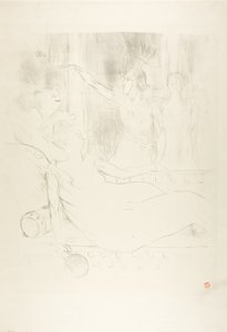 Madame Simon-Girard, Brasseur en Guy in La belle Hélène door Henri de Toulouse Lautrec