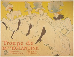 Mademoiselle Eglantines Troupe, 1896 door Henri de Toulouse Lautrec