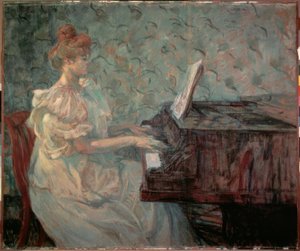 Misia Natanson aan de vleugel