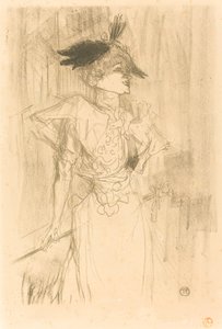 Juffrouw Marcelle Lender, Staand (Mlle. Marcelle Lender, debout) door Henri de Toulouse Lautrec