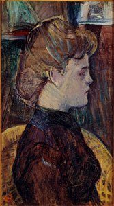 Model in het atelier: Helene Vary door Henri de Toulouse Lautrec