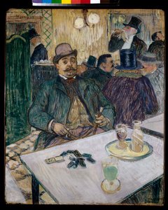 Monsieur Boileau in het café door Henri de Toulouse Lautrec