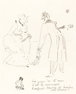 Nieuwjaarsgroet door Henri de Toulouse Lautrec