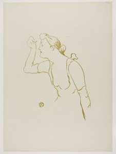 Paula Brébion, van Le Café-Concert door Henri de Toulouse Lautrec