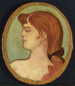 Portret van een vrouw van het huis aan de Rue d