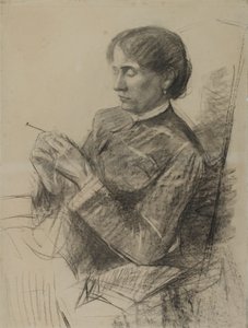 Portret van Madame la Comtesse Adele de Toulouse-Lautrec door Henri de Toulouse Lautrec