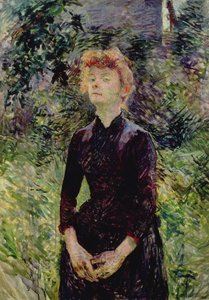 Portret van een vrouw, mogelijk de Franse comédienne Yvette Guilbert (ca. 1869-1944), 1888 door Henri de Toulouse Lautrec