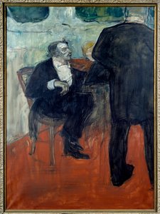 Portret van violist Jean Baptiste Charles Dancla (1817-1907) Schilderij door Henri de Toulouse Lautrec (1864-1901) 1900 door Henri de Toulouse Lautrec