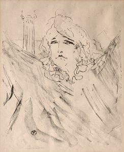 Portretten van Acteurs en Actrices: Dertien Lithografieën: Sarah Bernhardt door Henri de Toulouse Lautrec