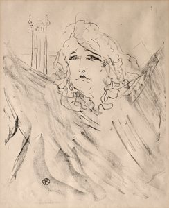 Portretten van acteurs en actrices: Dertien lithografieën: Sarah Bernhardt, 1898 door Henri de Toulouse Lautrec