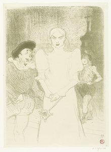 Portret van actrice Rose Caron in haar rol van Marguerite in Faust in Opera in Parijs door Henri de Toulouse Lautrec