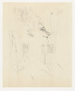 Portret van actrice Yvette Guilbert in Soularde