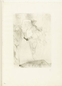 Portret van zangeres Marcelle Lender terwijl zij de boléro danst in de opera Chilpéric door Henri de Toulouse Lautrec