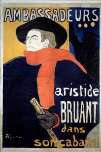 Poster voor het spektakel door Aristide Bruant, Franse liedjesschrijver. 