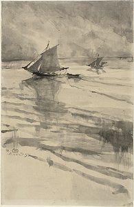 Zeilboten door Henri de Toulouse Lautrec