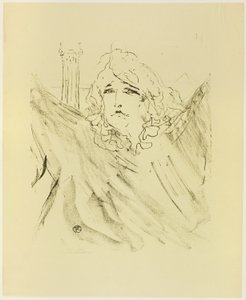 Sarah Bernhardt, uit Treize Lithographies door Henri de Toulouse Lautrec