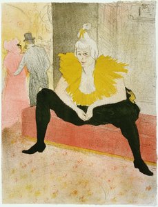 Zittende clownes (Mademoiselle Cha-u-ka-o) door Henri de Toulouse Lautrec