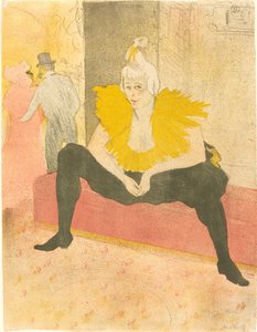 Zittende clownes door Henri de Toulouse Lautrec