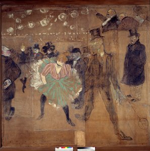 Bord voor het huis van de Goulue (Weber Louise, La Goulue) door Henri de Toulouse Lautrec