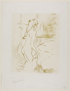 Studie van een vrouw door Henri de Toulouse Lautrec