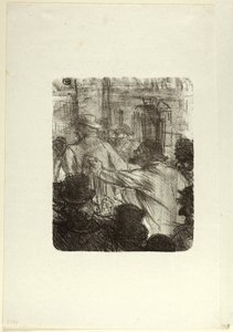 Textielmarkt, Krakau, uit Au Pied du Sinaï door Henri de Toulouse Lautrec
