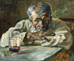 De Alcoholist, Vader Mathias; A la Boutique, Chateau du Bosc: Le Buveur, Le Pere Mathias, 1882 door Henri de Toulouse Lautrec