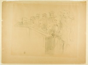 Het Arton-proces (eerste plaat) door Henri de Toulouse Lautrec