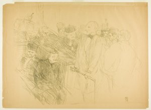 Het Arton Proces, Ribot Geeft Bewijs (tweede plaat) door Henri de Toulouse Lautrec