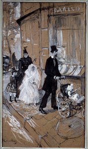 De dag van de eerste communie. Schilderij op karton door Henri de Toulouse-Lautrec (1888) door Henri de Toulouse Lautrec