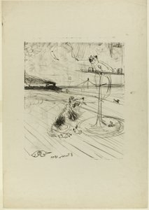 De hond en de papegaai door Henri de Toulouse Lautrec