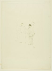 De hoofverkoper bij Jourdan en Brown door Henri de Toulouse Lautrec