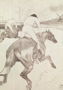 De jockey door Henri de Toulouse Lautrec