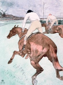 De jockey door Henri de Toulouse Lautrec