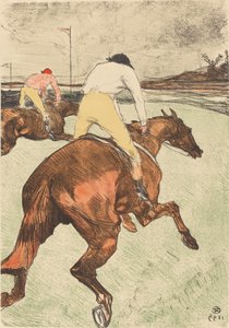 De jockey door Henri de Toulouse Lautrec