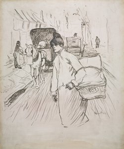 De Wasvrouw, 1888 door Henri de Toulouse Lautrec