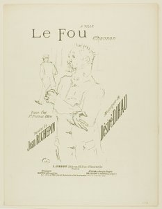 De Gek, uit Mélodies de Désiré Dihau door Henri de Toulouse Lautrec