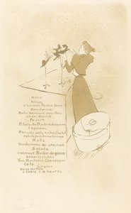 De hoedenmaakster (Renée Vert) door Henri de Toulouse Lautrec