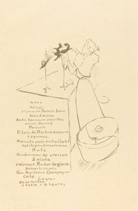 De Hoedenmaakster (La Modiste - Renée Vert) door Henri de Toulouse Lautrec