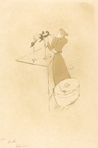 De modiste door Henri de Toulouse Lautrec