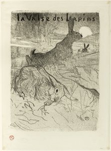 De wals van de konijnen door Henri de Toulouse Lautrec