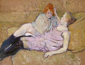 De sofa door Henri de Toulouse Lautrec