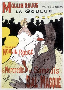 Toulouse Lautrec poster voor Moulin Rouge en La Goulue door Henri de Toulouse Lautrec