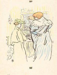 Twee Vrouwen voor een Spiegel