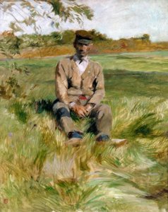 Een arbeider in Céleyran door Henri de Toulouse Lautrec