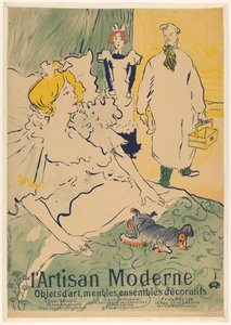 Vrouw in bed wordt door de huisarts bezocht door Henri de Toulouse Lautrec