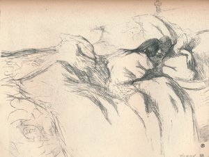 Vrouw die wakker wordt in bed, 1896