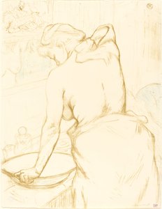 Vrouw die zichzelf wast, 1896