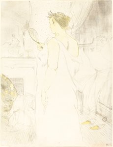 Vrouw bij de spiegel, 1896