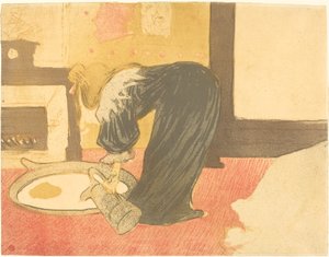 Vrouw in bad door Henri de Toulouse Lautrec