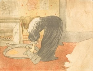 Vrouw bij het bad Femme au tub, 1896